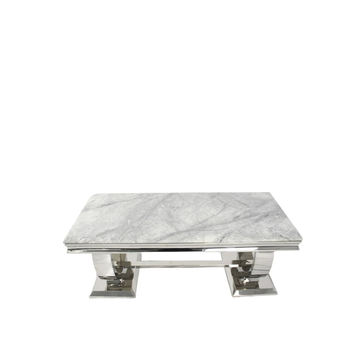 Marble top Chelsea coffee table with chrome base