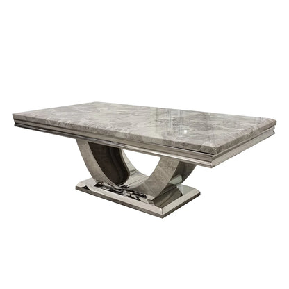 Marble top Arial coffee table with chrome base