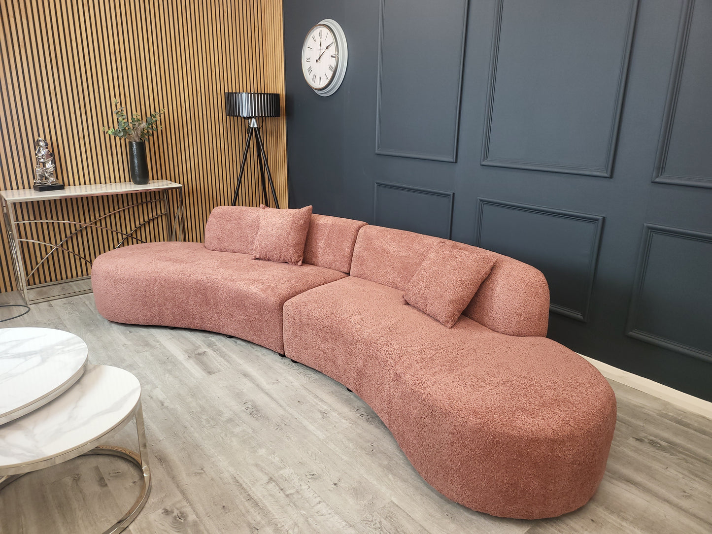 Miami Curved Cinema Boucle Sofa